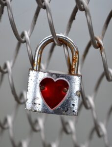 love lock, heart, love